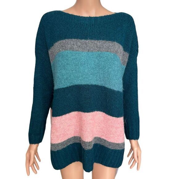 Lou & Grey Loft Women's Striped Plushfuzz Sweater size S alpaca/wool blend - Picture 4 of 10